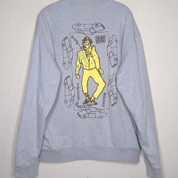 Brain Dead PROGRESSIVE ARTISTRY CREWNECK SWEATSHIRT - HEATHER GREY Size M - Picture 8 of 8